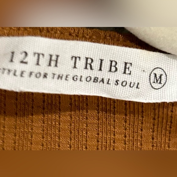 12th Tribe Cut Out Ribbed Midi Dress in Brown - Picture 4 of 4